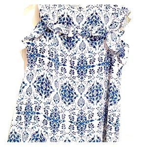 Worthington cap shoulder ruffle blouse